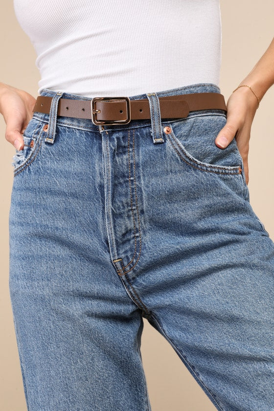 Stylish Setup Black, Ivory, and Brown Three-Piece Belt Set