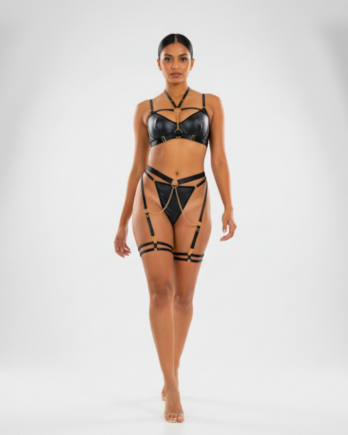 Blackout Gold-Link Lingerie Set