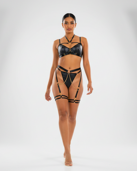 Blackout Gold-Link Lingerie Set