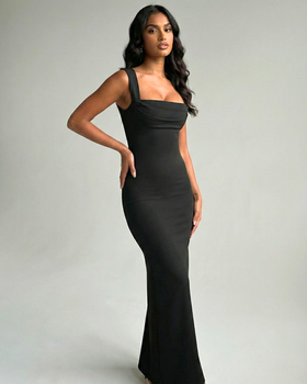 Contour Muse Square-Neck Maxi Dress