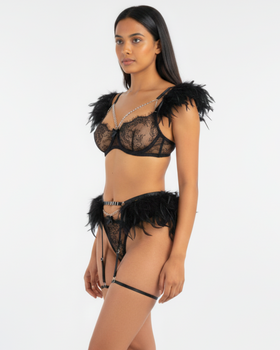 Dreamweaver Hollow Out Lace 4 Piece Bra Set