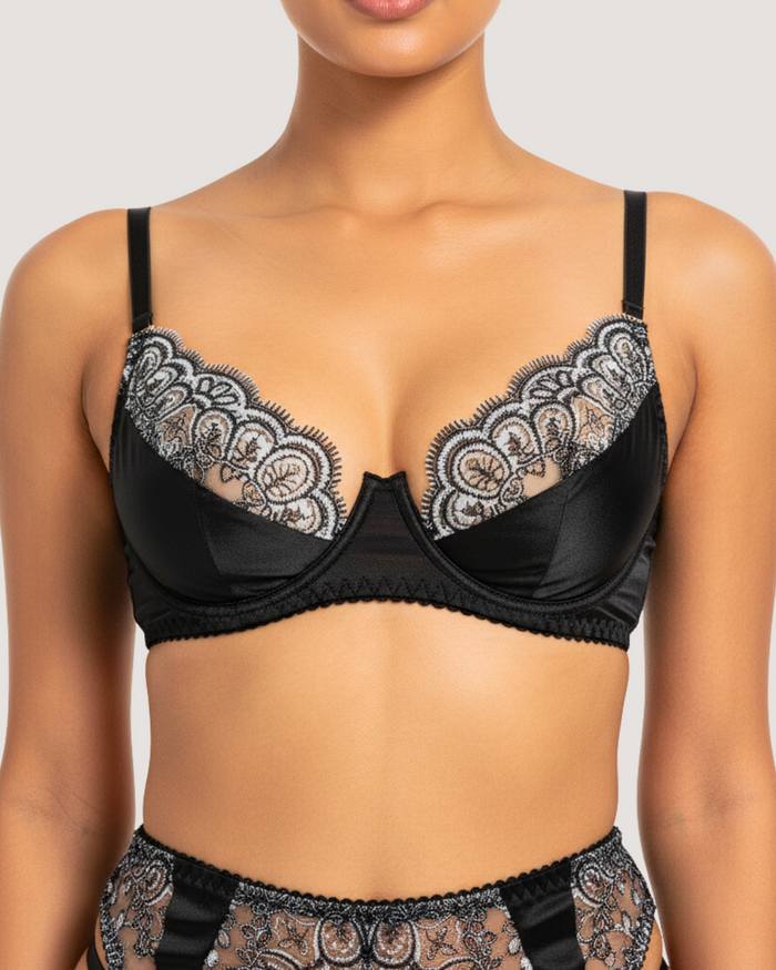Midnight Baroque Lace Lingerie Set