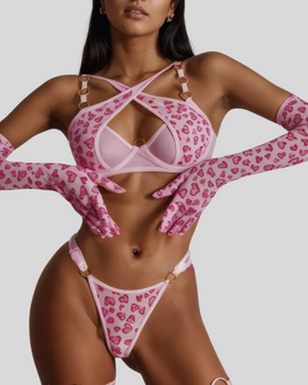 Pink Savage Seduction Lingerie Set